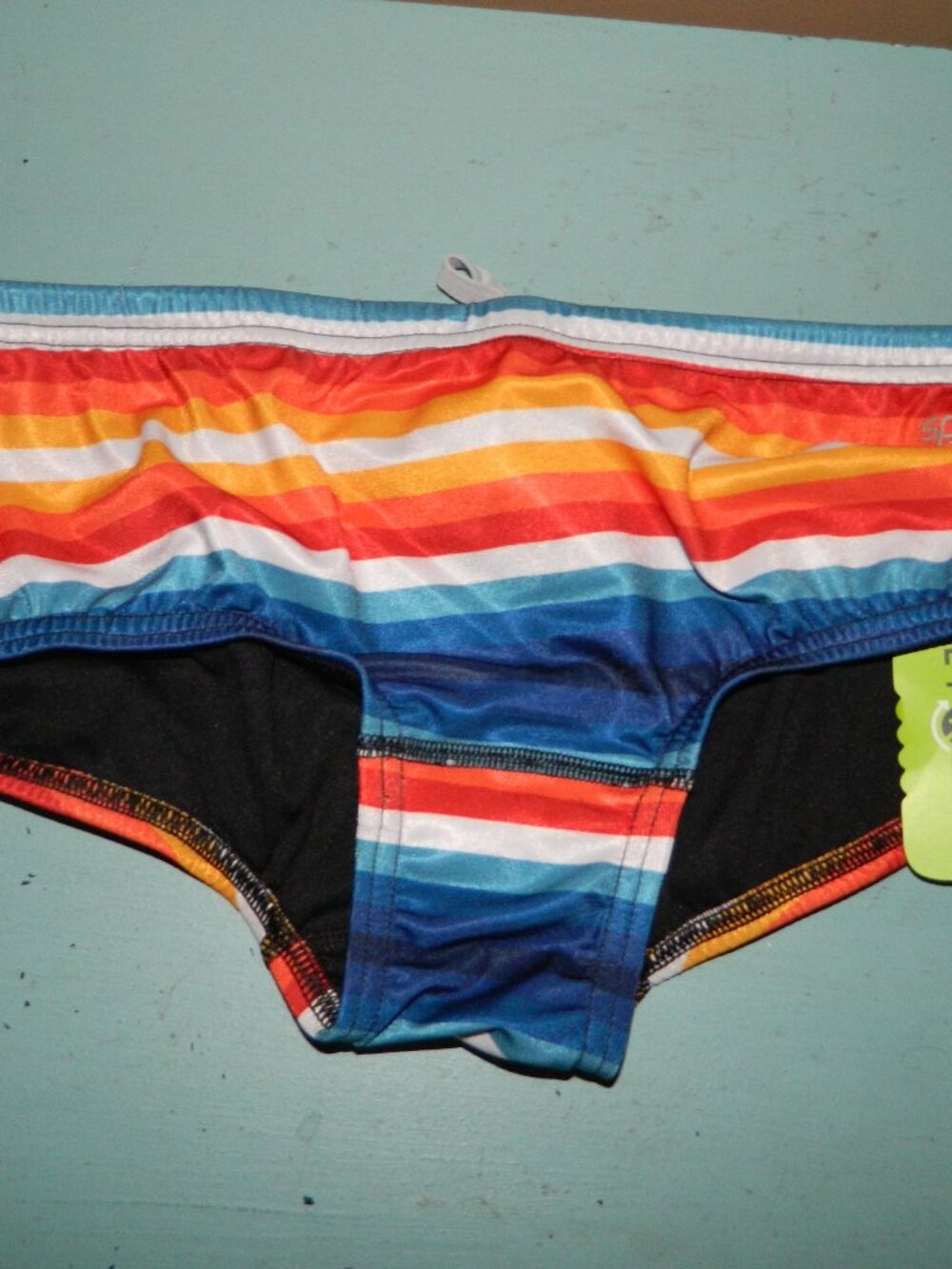 Speedo Eco Endurance Stripe Swim Briefs Sz 30 (II-11)